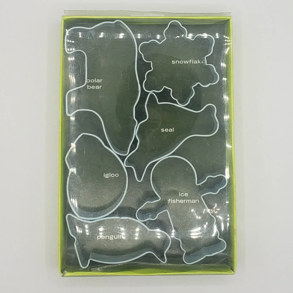 Food Network 7 Arctic cookie cutters-polar bear, snowflake,seal,igloo,etc.‎